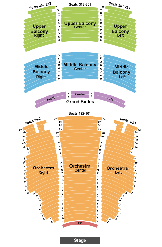 Hippodrome Theatre At The France-Merrick PAC The Nutcracker Seating Chart